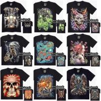 ราคา S XXL Samurai Geisha Dragon Naga Rider Motor Grim Reaper OVP Overprint Baju Tshirt GLOW IN THE DARK Rock Eagle S 5XL (27442279944)