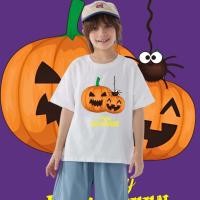ราคา Halloween เสื้อยืดเด็กฮาโลวีน สีดำ ลายผี โครงกระดูก ซอมบี้ ฟักทอง แม่มด Halloween Children s T shirt ผ้า cotton100 หนา (53350558638)
