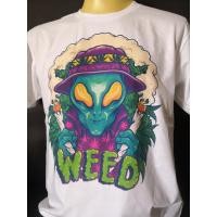 ราคา เสื้อนำเข้า Alien Weed 420 Cannabis Marijuana THC Psychedelic Street Fashion Raper Hiphop Style Vintage Gildan T Shirtส (41768164164)