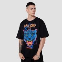 ราคา NEW DAVIE JONES เสื้อยืดโอเวอร์ไซส์ พิมพ์ลาย สีดำ TB0382 BK Graphic Printed ed T Shirt in Black เสื้อยืดผู้ชาย (40867551979)