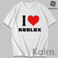 ราคา KAIRN เสื้อยืด I LOVE ROBLOX เสื้อยืด ROBLOX เสื้อยืดเกม ROBLOX (42372424258)