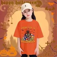 ราคา เสื้อยืดเด็กฮาโลวีน halloween Trick or Treat Pumpkin face ฮาโลวีน ลาย โครงกระดูก พิมพ์ด้วยฟักทอง ผ้าคอตตอล 020 (43371584229)