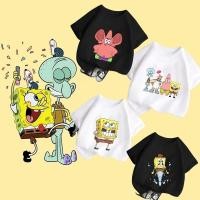 ราคา size 100 150cm เสื้อยืดลําลอง แขนสั้น พิมพ์ลาย SpongeBob SquarePants น่ารัก เหมาะกับของขวัญวันเกิด แฟชั่นสําหรับเด็ก (40125455317)