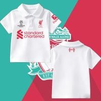 ราคา Liverpool Football Team jersey UEFA Champions League D I Y ลวดลาย L F C ฟุตบอล Children s Polo shirt 110CM 150CM เด็ก (46709025052)
