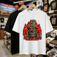 ราคา พร้อมจัดส่งค่ะ COD เสื้อยืดสีขาวผู้ชาย เสื้อผ้าผู้ชาย แฟชั่น t shirt เสื้อสาวอวบ oversize tee นักดับเพลิง (56658938270)