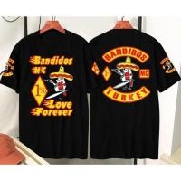 ราคา ใหม่ เสื้อยืดโอเวอร์ไซส์ ผ้าฝ้าย ลาย Bandidos MC Love Forever สีดำ สไตล์แฟชั่นฤดูร้อน (51958483132)