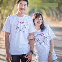 ราคา เสื้อคู่รัก เสื้อยืด พร้อมส่ง ซื้อเป็นคู่เลือกซื้อสองตัวได้เลย คละสีแยกไซส์ แยกลายได้ตามต้องการ s 5xl ท็อปส์ (49156658232)