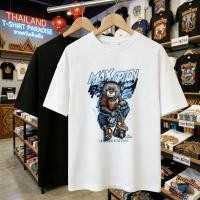 ราคา พร้อมจัดส่งค่ะ COD เสื้อยืดสีขาวผู้ชาย เสื้อเชิ้ตแขนสั้น เสื้อทีเชิ้ตแฟชั่น เสื้อนมโต ทีเชิ้ต Bear Skate (48108967767)