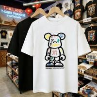 ราคา พร้อมจัดส่งค่ะ COD เสื้อผู้ชาย เสื้อยืดสีดำผู้ชาย เสื้อสาวอวบ oversize tee plus size t shirt ศิลปะหมี ผ้าฝ้ายแท้100 (47508958234)