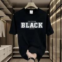ราคา เสื้อยืดสีพื้นขาวดำ สไตล์มินิมอล คอกลมแขนสั้น ผ้าคอตตอนใส่สบาย ใส่ได้ทุกวัน มีS 5XL (40077345771)