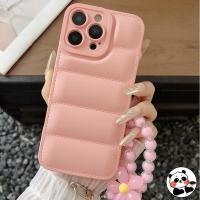 ราคา Down Jacketปลอกสร้อยข้อมือดอกไม้สําหรับiPhone 17 Air 16E 16 15 14 13 12 11 Pro Max XR XS Max X 8 7 Plus SE3 SE2 ฝาครอบสีลูกกวาดน่ารักกันกระแทกโซ่ลูกปัดอ่อนเคสโทรศัพท์ (53857011916)