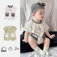 ราคา ทารกแรกเกิด ชุดรอมเปอร์ เสื้อผ้าฤดูร้อนน่ารักกระเป๋าแขนสั้น ชุดจั๊มสูท 0 2 ปีชายหญิงบางบอดี้สูทเด็กผ้าฝ้ายเสื้อผ้า (27200930297)