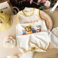 ราคา ชุดรอมเปอร์ เด็กเสื้อผ้าฤดูร้อนแขนกุดเหมาะสมกับชายหญิงแฟชั่นเกาหลีบอดี้สูท0 2ปีเสื้อผ้าเด็ก ชุด (48607327251)