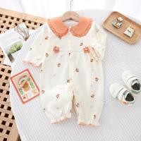 ราคา บอดี้สูทฤดูใบไม้ร่วงแขนยาวสำหรับเด็กหญิง อายุ 0 2 ปี พิมพ์ลายดอกไม้น่ารัก ชุดรอมเปอร์ (46151032955)