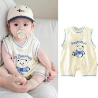 ราคา ชุดรอมเปอร์ เด็กเสื้อผ้าฤดูร้อนแขนกุดเหมาะสมกับเด็กทารกเด็กหญิงน่ารักหมีบอดี้สูท 0 2 ปีทารกแรกเกิดเสื้อผ้า (25043651376)