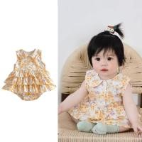 ราคา ชุดรอมเปอร์แขนกุดลายดอกไม้สไตล์เกาหลีสำหรับทารกหญิง อายุ 0 2 ปี เหมาะสำหรับสวมใส่ในฤดูร้อน (44072087048)