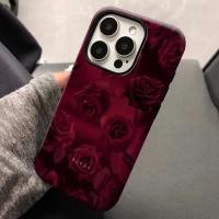 ราคา Matte Hard Case เหมาะสําหรับ iPhone 17 16Pro Dark Red Rose 15ProMax 13 XS 14ProMax 7 8Plus 16ProMax 11 XR 12ProMax XSMAX 17ProMax เคสโทรศัพท์สองในหนึ่งเดียว (57652303134)