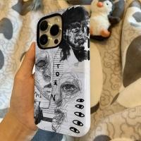 ราคา Graffiti Sketch Portrait เคสโทรศัพท์สองชั้นเหมาะสําหรับ iPhone 13 14ProMax XSMAX 12Pro 8plus 15ProMax 16ProMax 13Pro XR 11ProMax 16plus XS 15Pro Anti drop เคสซิลิโคน (42708155345)