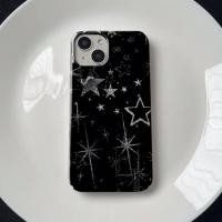 ราคา เคสโทรศัพท์ลายกราฟฟิตี้ดาวสีดำและขาวสำหรับ iPhone 14 Pro Max 13 Pro Max เคสแข็ง 11 XS 16 Pro Max กันกระแทก 12 15 Pro Max XR ปกครึ่ง 14 Plus 16 Pro 7 Plus เคสป้องกันแฟชั่น 15 Plus (27625913772)