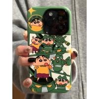 ราคา เคสโทรศัพท์การ์ตูนสีเขียว Mecha Ultraman Shin chan สำหรับ iPhone 13 Pro Max 16 Pro Max 2 in 1 ปกป้อง 14 Pro Max XS เคสแข็ง 15 Pro 14 Plus ปกป้องเต็มรูปแบบ 12 11 Pro Max กันกระแทก 7 8 16 Plus 15 (29775