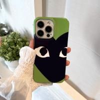 ราคา เคสโทรศัพท์แบบครึ่งแพ็คสีดำรูปหัวใจสำหรับ iPhone 16 11 14 Pro Max 12 Pro Max 14 Pro XS Max 16 Pro Max 7 Plus 15 Pro Max 13 Pro Max 15 Pro XR เคสแข็งกันกระแทกซิลิโคน (43102016112)