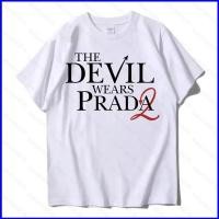ราคา เสื้อยืดแขนสั้นหนัก 220g ผ้าฝ้ายหนานุ่ม สไตล์ปีศาจสวม Prada สำหรับฤดูร้อน (53009025327)