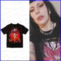 ราคา เสื้อยืดผ้าฝ้ายลาย Lady Gaga Mayhem สไตล์ STREET สำหรับทุกเพศ (41479943569)