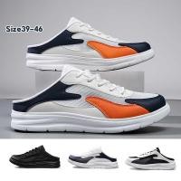 ราคา Size39 46 รองเท้าสลิปออนผู้ชายน้ําหนักเบา รองเท้าผ้าใบเปลือยหลัง รองเท้าครึ่งตัว Causal shoes (24684744757)