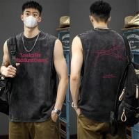 ราคา Sea Tee แขนกุด เสื้อยืด oversizeคอกลมเสื้อบาส เสื้อกีฬา ลายพิมพ์แฟชั่น LOVE IS A FIRE สบายและนุ่ม (52350792269)