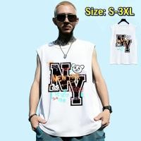 ราคา Sea Tee COD เสื้อแขนกุด oversize หลวม แนวสตรีท vest top NEW YORK NY 2026 (50606243812)