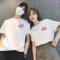 ราคา Sea Tee COD เสื้อยืด เสื้อคู่ oversize cotton100 เสื้อแฟชั่น คอกลม แขนสั้น พิมพ์ลาย love สไตล์ลำลอง ใส่สบาย (57954226848)