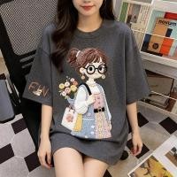 ราคา Sea Tee ใหม่ เสื้อยืดแฟชั่น Oversize ลายเสือดำเทา คอกลม ผ้าคอตตอน แขนสั้น สบายนุ่ม ระบายอากาศดี FIN girl (53308603546)