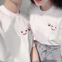 ราคา Sea Tee COD เสื้อคู่ เสื้อยืด oversize เสื้อแฟชั่น คอกลม แขนสั้น พิมพ์ลาย Smiley face love สไตล์ลำลอง ใส่สบาย (52801193498)
