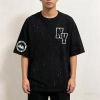 ราคา Sea Tee ใหม่ เสื้อยืดสีดำ Oversize คอกลม ลายกากเพชรวิ้งๆ ผ้าคอตตอนนุ่มใส่สบาย แมตช์ง่ายได้ทุกชุด FASHION (50108603427)