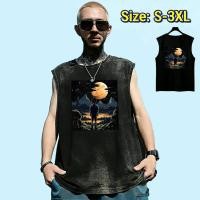 ราคา Sea Tee แขนกุด เสื้อยืด oversize ผ้าCotton 100 เสื้อกีฬา ลายพิมพ์แฟชั่น People back3 สบายและนุ่ม (42229454498)