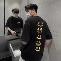 ราคา Sea Tee COD เสื้อขาว oversize เสื้อยืดทรงผู้หญิง แขนสั้น แฟชั่น สไตล์เกาหลี XX smiley face ใส่สบาย เสื้อระบาย วินเทจ (41051550112)
