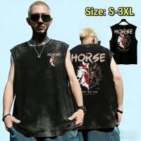 ราคา Sea Tee COD เสื้อแขนกุด oversize หลวม แนวสตรีท vest top HORSE NEW YEAR 2026 (25347923412)