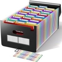 ราคา โฟลเดอร์ขยายแฟ้ม 24 Pocket Accordion A4 Portable Organizer (22462382290)