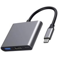 ราคา ฮับ Usb C 3 in 1 Thunderbolt 3 เชื่อมต่อ Hdtv 4k Usb 30 และชาร์จ 60w Pd พร้อมกัน อุปกรณ์เสริมพกพาแข็งแรง (26338653361)