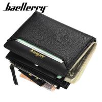 ราคา Baellerry กระเป๋าสตางค์หนัง PU สําหรับผู้ชายแบบสั้นสไตล์เกาหลี Multi Card License Holder Gold Logo RFID (24524344131)