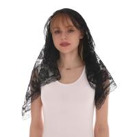 ราคา CUY วิลล์ Mantilla ลายกุหลาบนุ่มนวล สีดำและสีขาว สไตล์สเปน (42878951791)