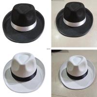 ราคา หมวก Trilby สไตล์คลาสสิก เหมาะสำหรับงานเลี้ยงและการพบปะของผู้ชาย (51357618480)