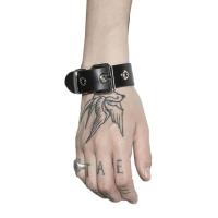 ราคา CUY Cuff สร้อยข้อมือสไตล์เข็มขัด material PUและโลหะ ทนทาน (43956253180)