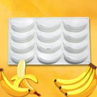 ราคา 12 Cavity 3D Banana Silicone Mold for Baking Chocolate Mousse Cake Pastry Mould (48206579476)