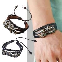ราคา Star Bead สายรัดข้อมือ MultiLayer สร้อยข้อมือหนัง Punk Wrap สร้อยข้อมือสําหรับผู้หญิงผู้ชาย (40101387802)