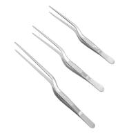 ราคา Professional Stainless Steel Medical Tweezers Ear Pick Tool Bending Tweezers (44062757422)