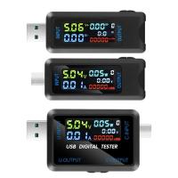 ราคา ประเภท C เครื่องทดสอบ USB หน้าจอสี LCD มัลติมิเตอร์แบบดิจิตอล USB C แรงดันไฟฟ้าโวลต์มิเตอร์ Amp โวลต์เครื่องตรวจจับแอมป์มิเตอร์ (28741422756)