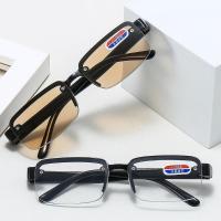 ราคา Half rim Reading EyeGlasses ผู้ชายและผู้หญิงเลนส์แก้วคริสตัลแว่นตาสายตายาว 100 15 150 150 300 350 400 (29204519880)