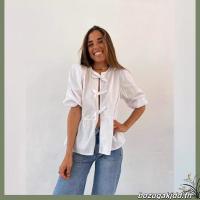 ราคา Theremin Fay blouse เปลี่ยนเนื้อผ้า new fabric white เสื้อแขนพองดีเทลผูกโบว์ด้านหน้า ขาว (54555430089)