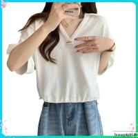 ราคา Plus size เสื้อผ้าสาวอวบ เสื้อยืดสาวอวบอ้วน ไซส์ใหญ่ ผู้หญิง เสื้อโปโล ทรงหลวม แขนสั้น คอปก สีขาว ฤดูร้อน สไตล์เกาหลีแฟชั่น (53958653420)